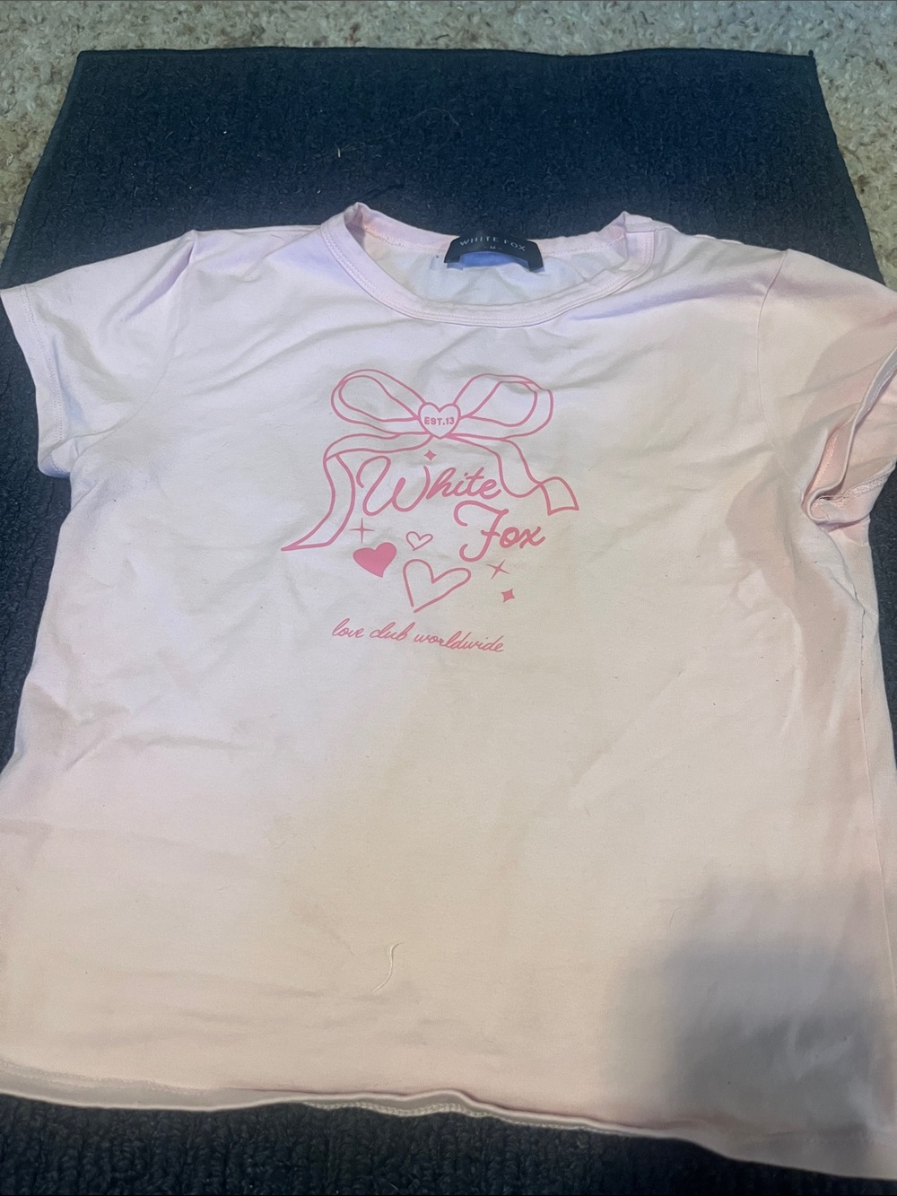Pink Graphic Tee with Bow Detail